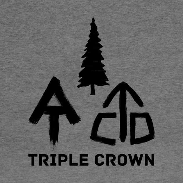 Triple Crown Thru-Hiking Black Text by astralprints